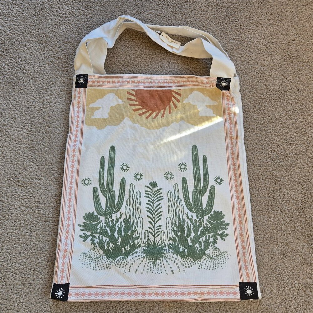 NWT Cotton Cactus Saguaro Desert SunTote Bag - Picture 1 of 6